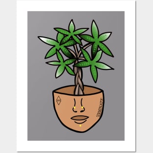 Money Tree Plant Person Posters and Art